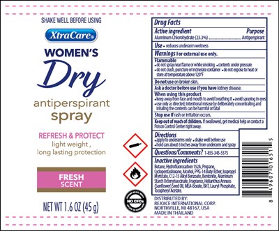 label - Antiperspirant dry spray 1.6oz lady THAILAND